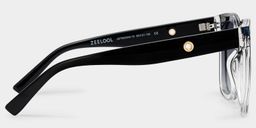 Ebony Square Black Clear Glasses3