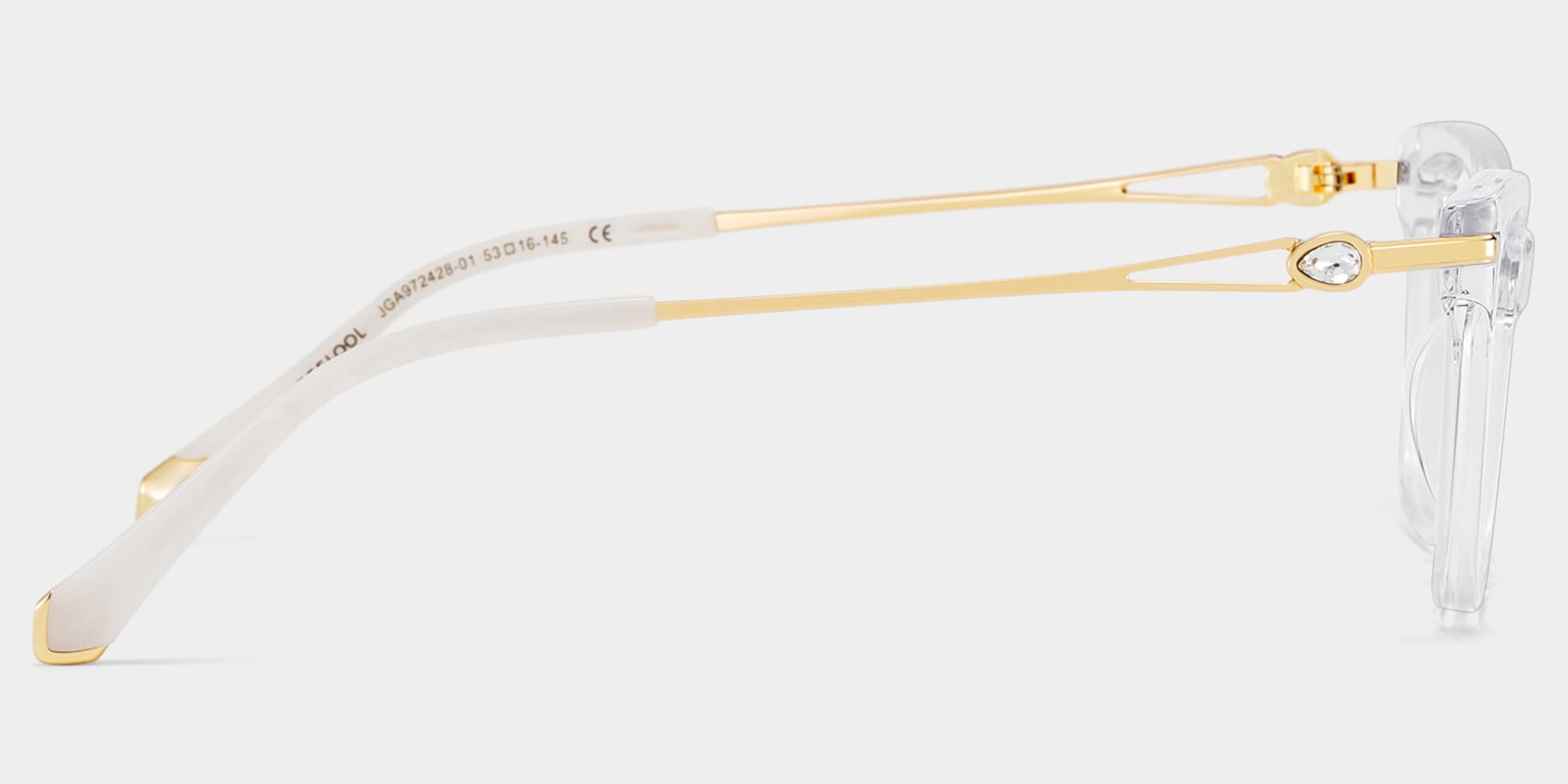 Cat eye Crystal Eyeglasses- Amelia Mixed Frame Glasses7