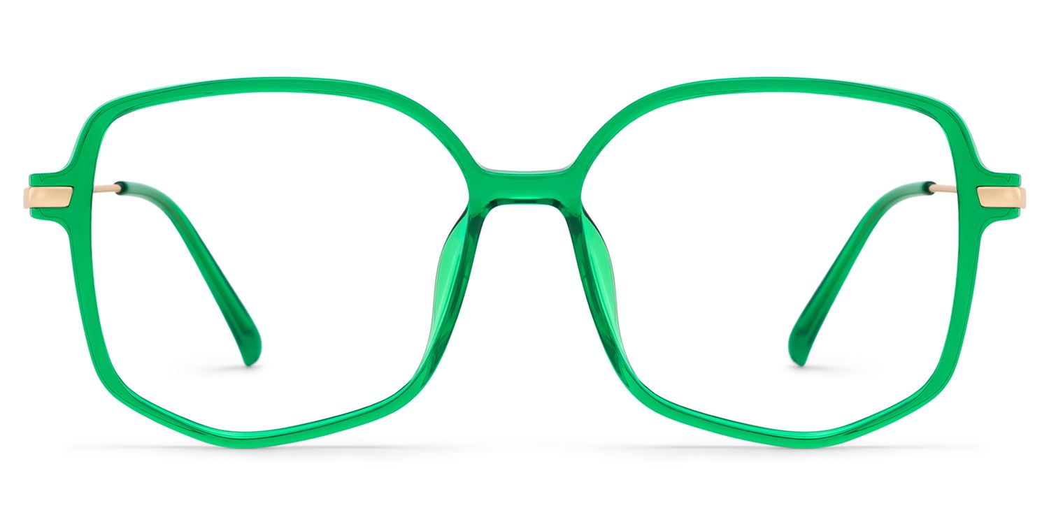 Zeelool Women's Geometric Dark-Green TR90 Prescription Glasses