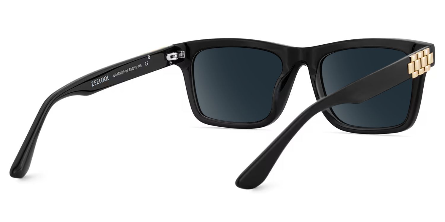 Men's Black Eyeglasses With Rectangle Shape4