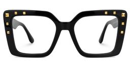 Jeanell Square Black Glasses0