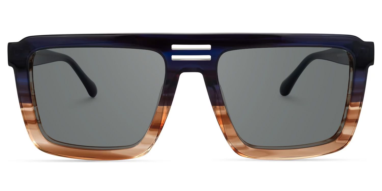 Yamilex Two-Tone Square Polarized Sunglasses for Driving | ZEELOOL0
