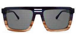 Yamilex Two-Tone Square Sunglasses0