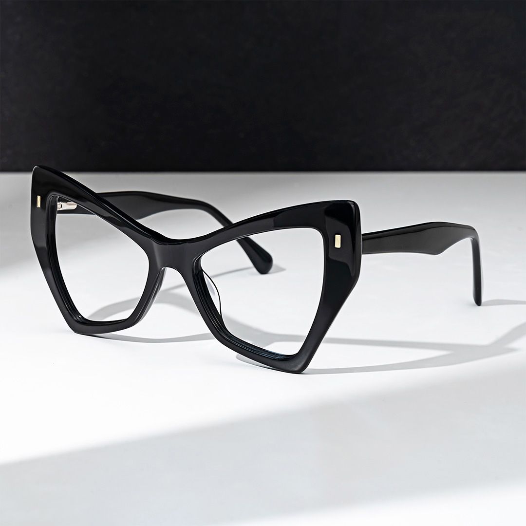 Cateye Johnna Black Glasses deals -Zeelool Glasses4