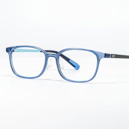 Lane Rectangle Blue Clear Glasses0