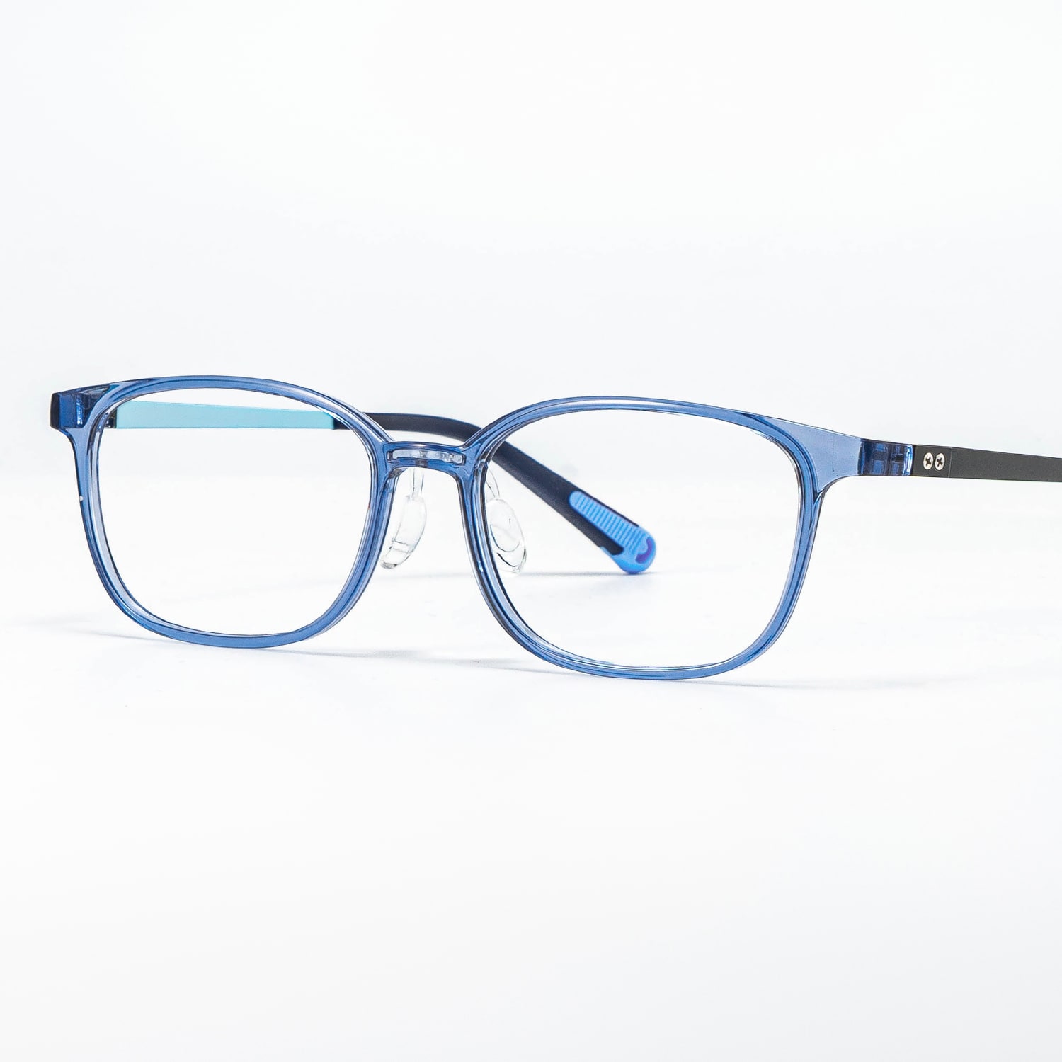 Lane Rectangle Blue Cystal Frame Eyeglasses for Teens0