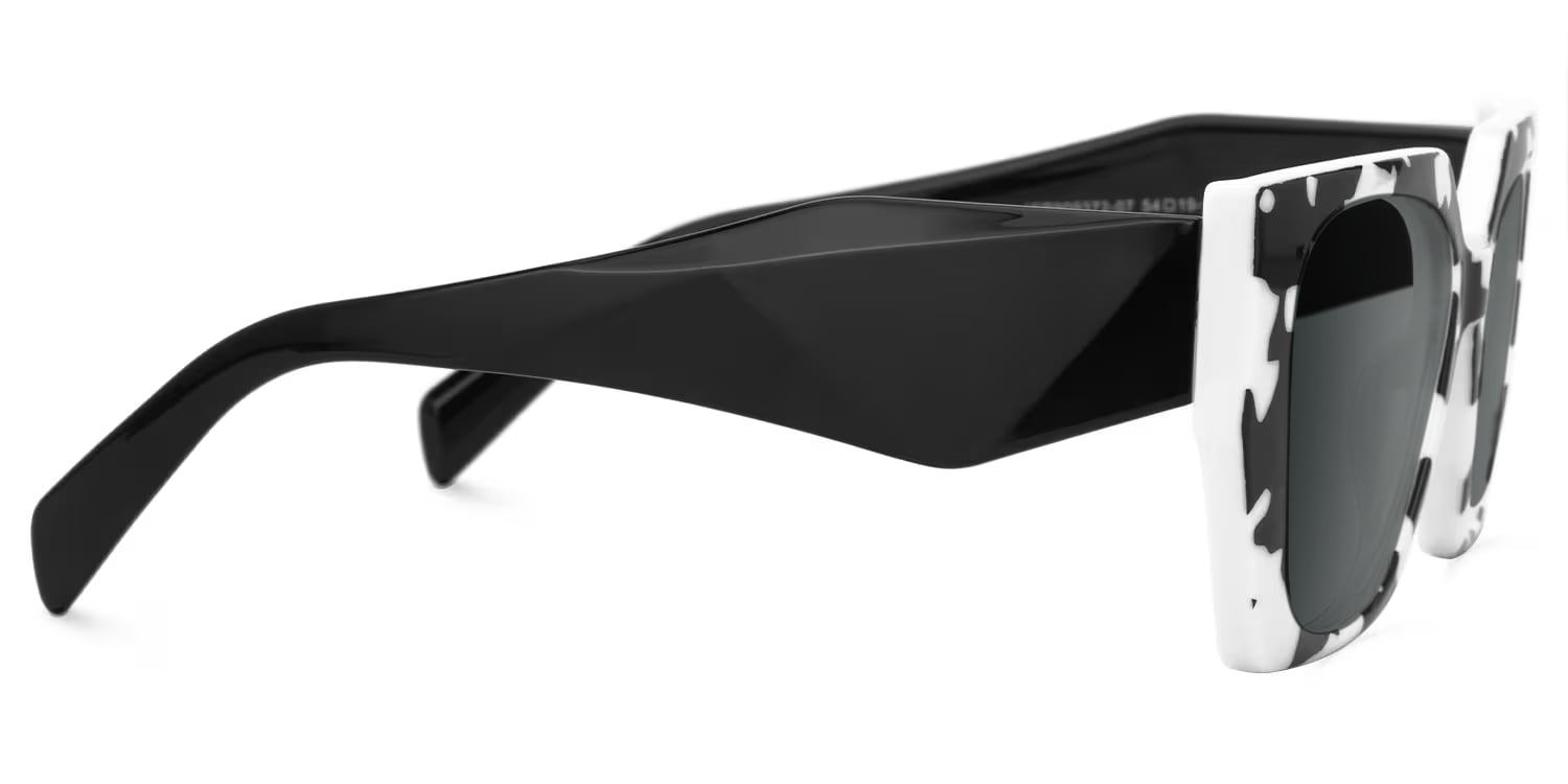 Sileidy Geometric Black-White Glasses2