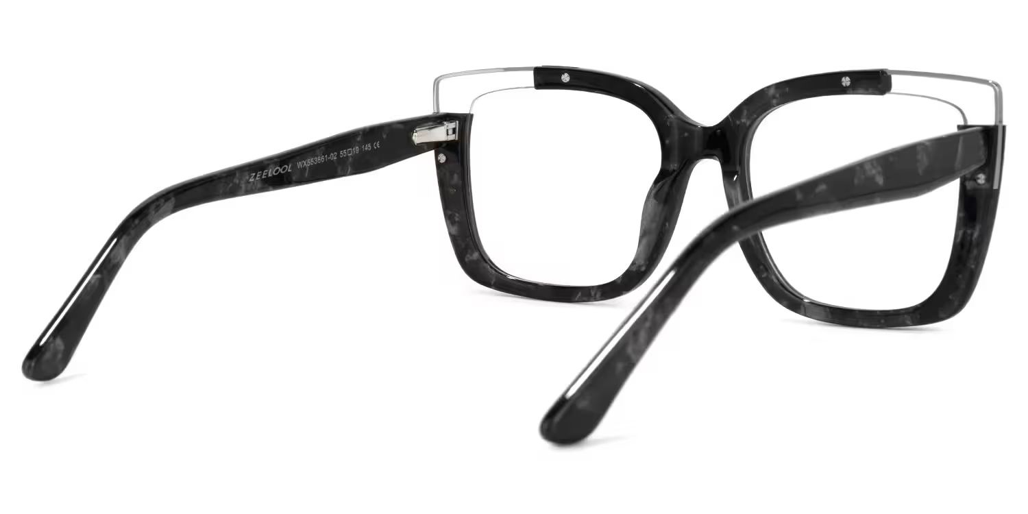 Dortch Square Black-Marble Glasses | Zeelool Glasses3