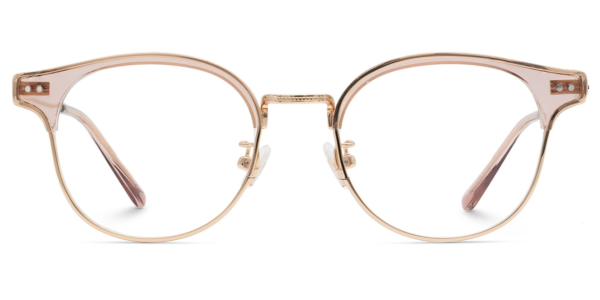 Vintage Oval Eyeglasses With Pink Color0