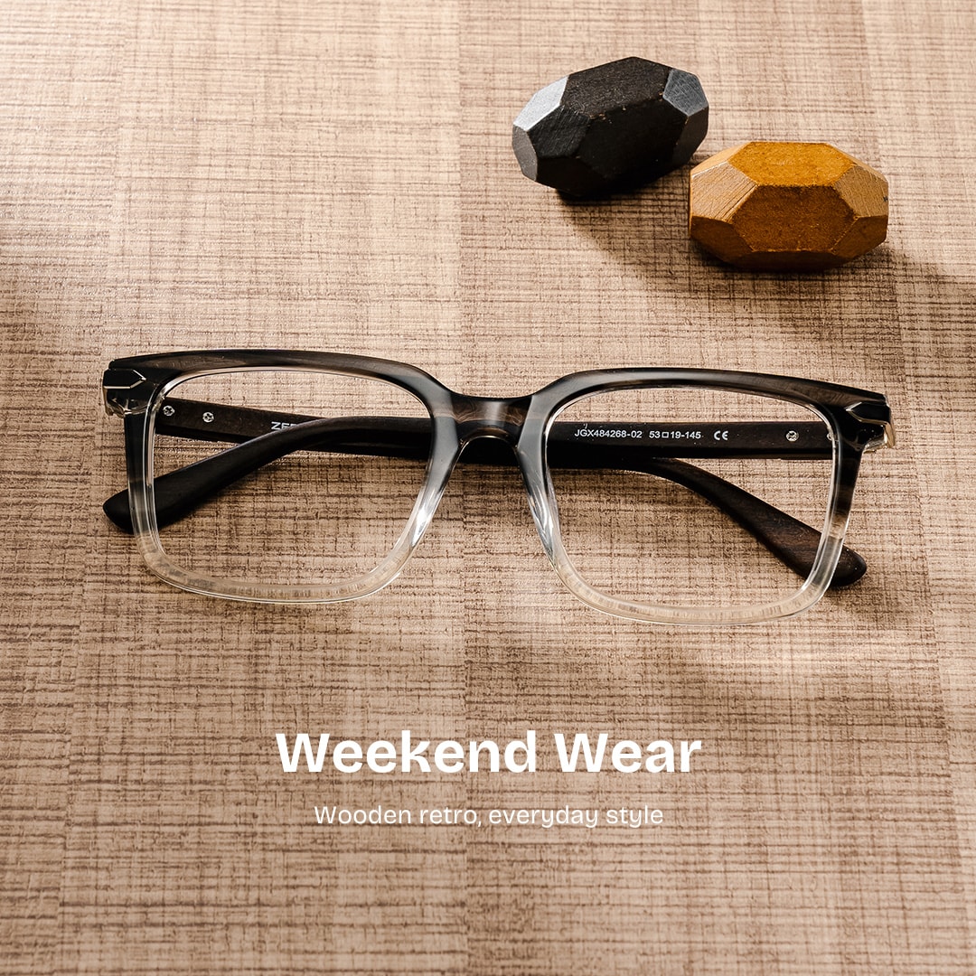 Noah Rectangle Two tone Glasses