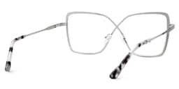 Racquel Square Silver Glasses3