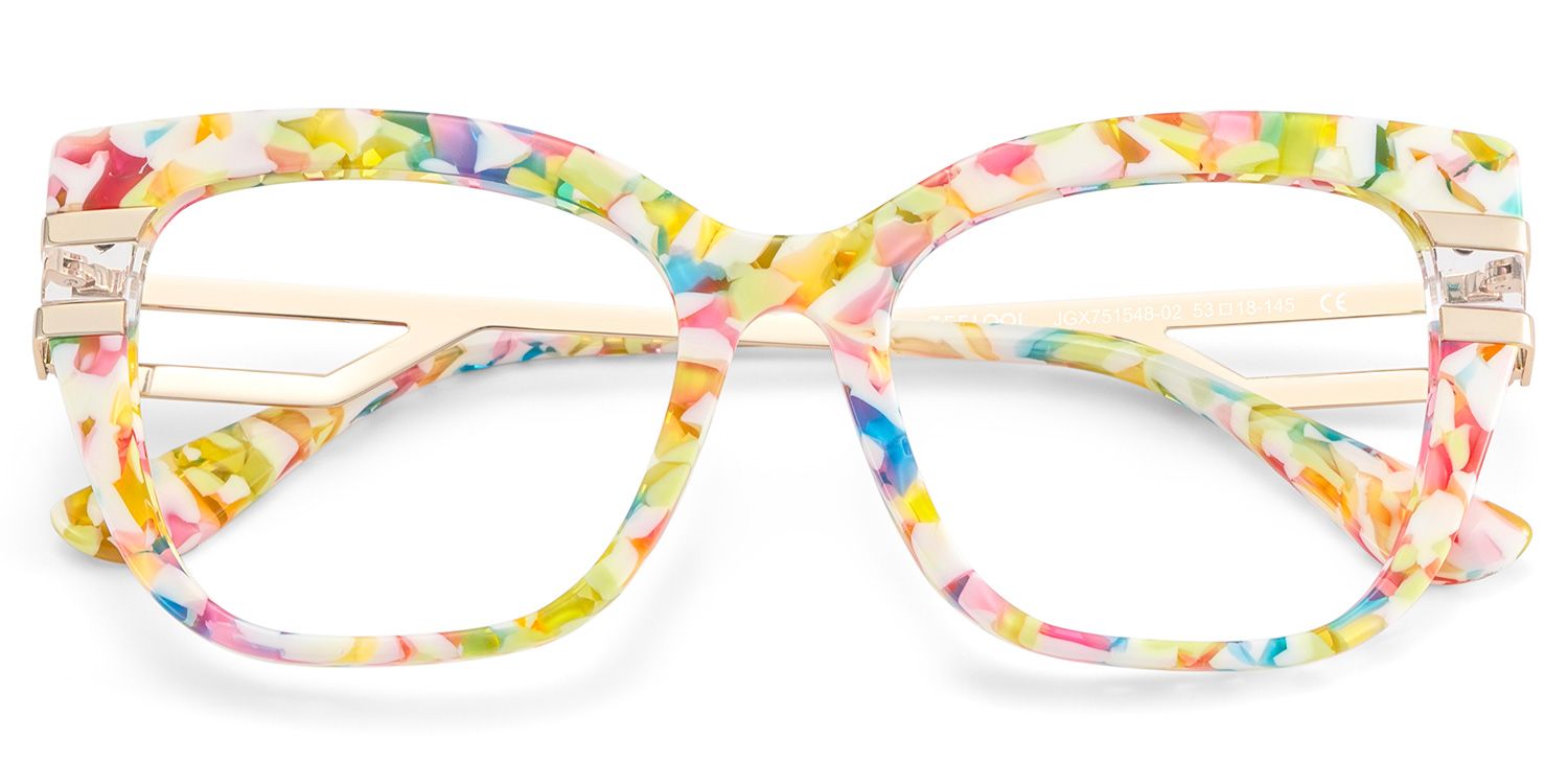 Kieran Eyeglasses in Rectangle Mottled Frame | Zeelool2