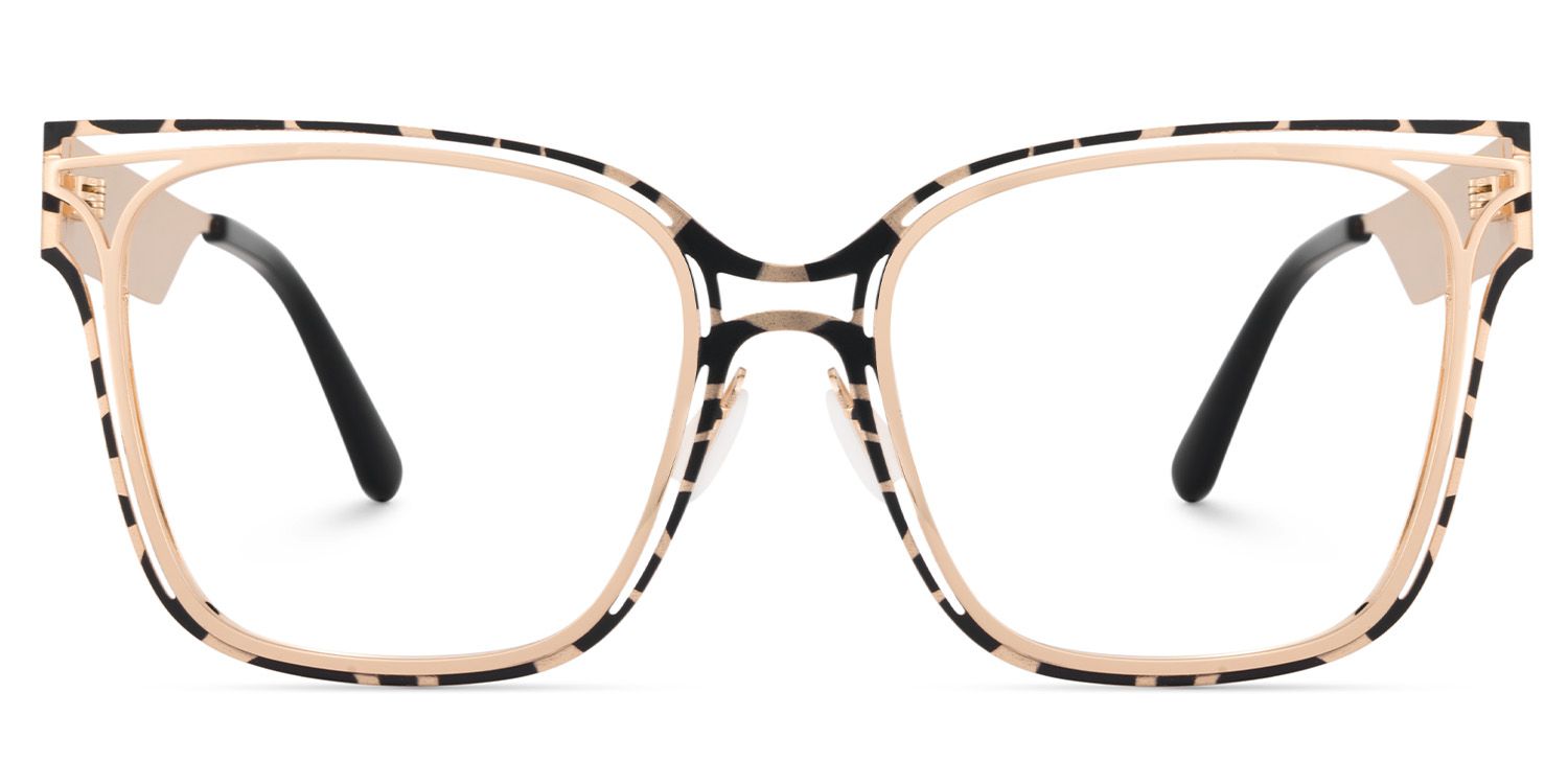 Women's Metal Glasses with Dual-level Frame Online1
