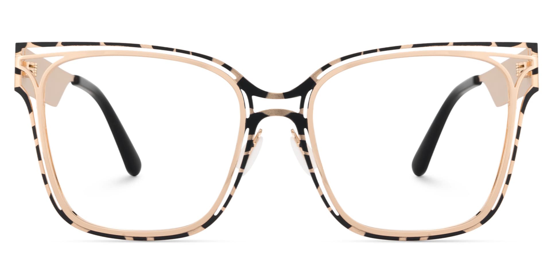 Women's Metal Glasses with Dual-level Frame Online1