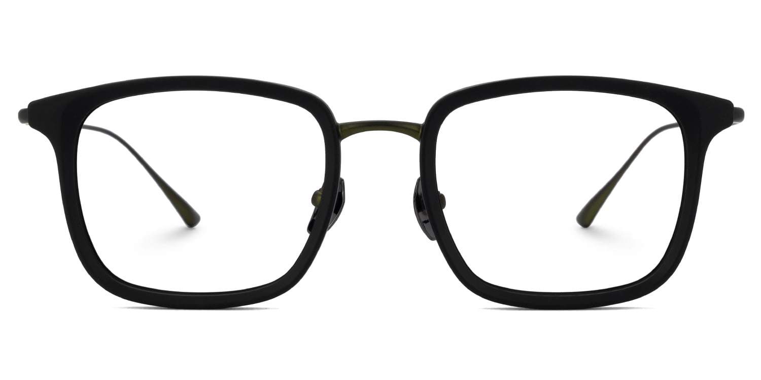 Gonzales Titanium Black Frame Glasses with Square Shape | Zeelool0