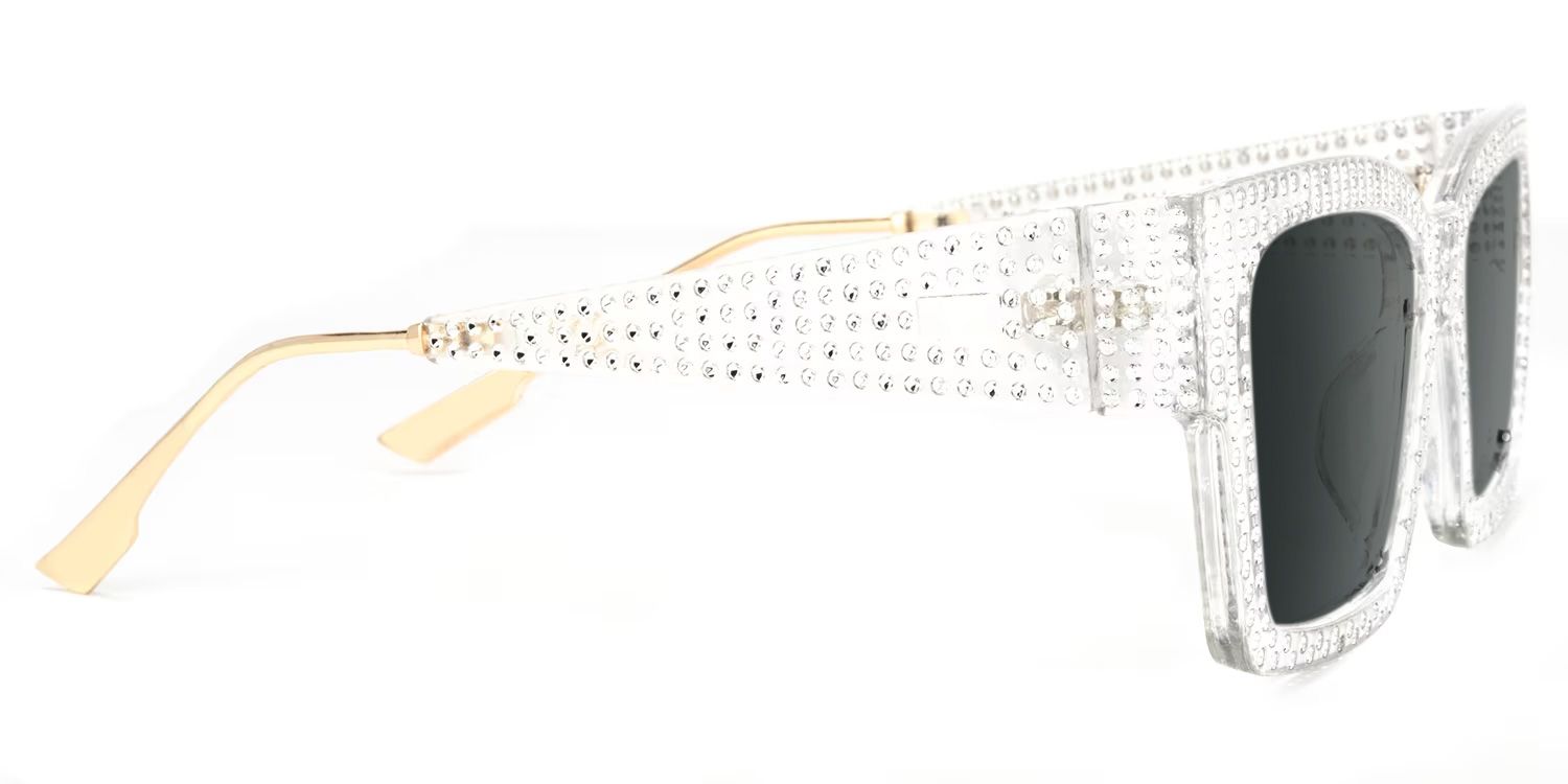 Drayton Square Clear Sunglasses | Zeelool Glasses2