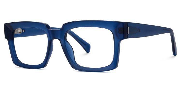 Amadeo Rectangle Blue Glasses
