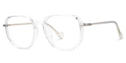 Maura Geometric Clear Glasses1