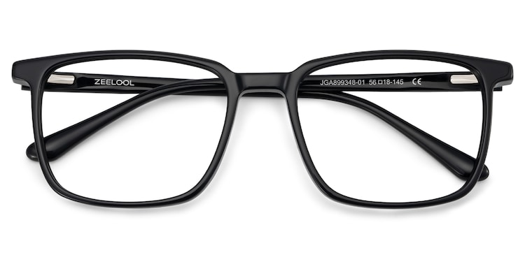 Aidan Rectangle Black Glasses
