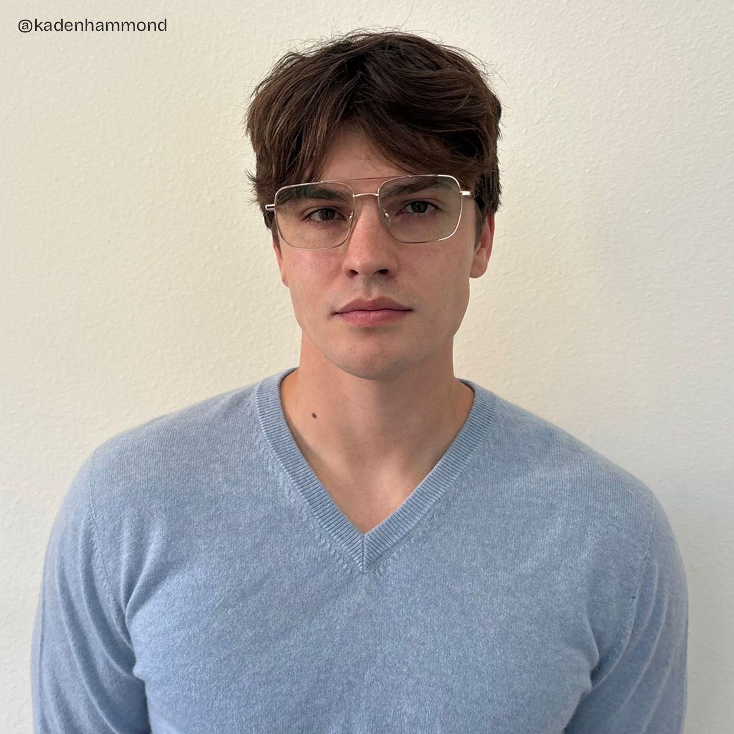 Iris Light Gold Frame Glasses with Aviator Frame Online | ZEELOOL7