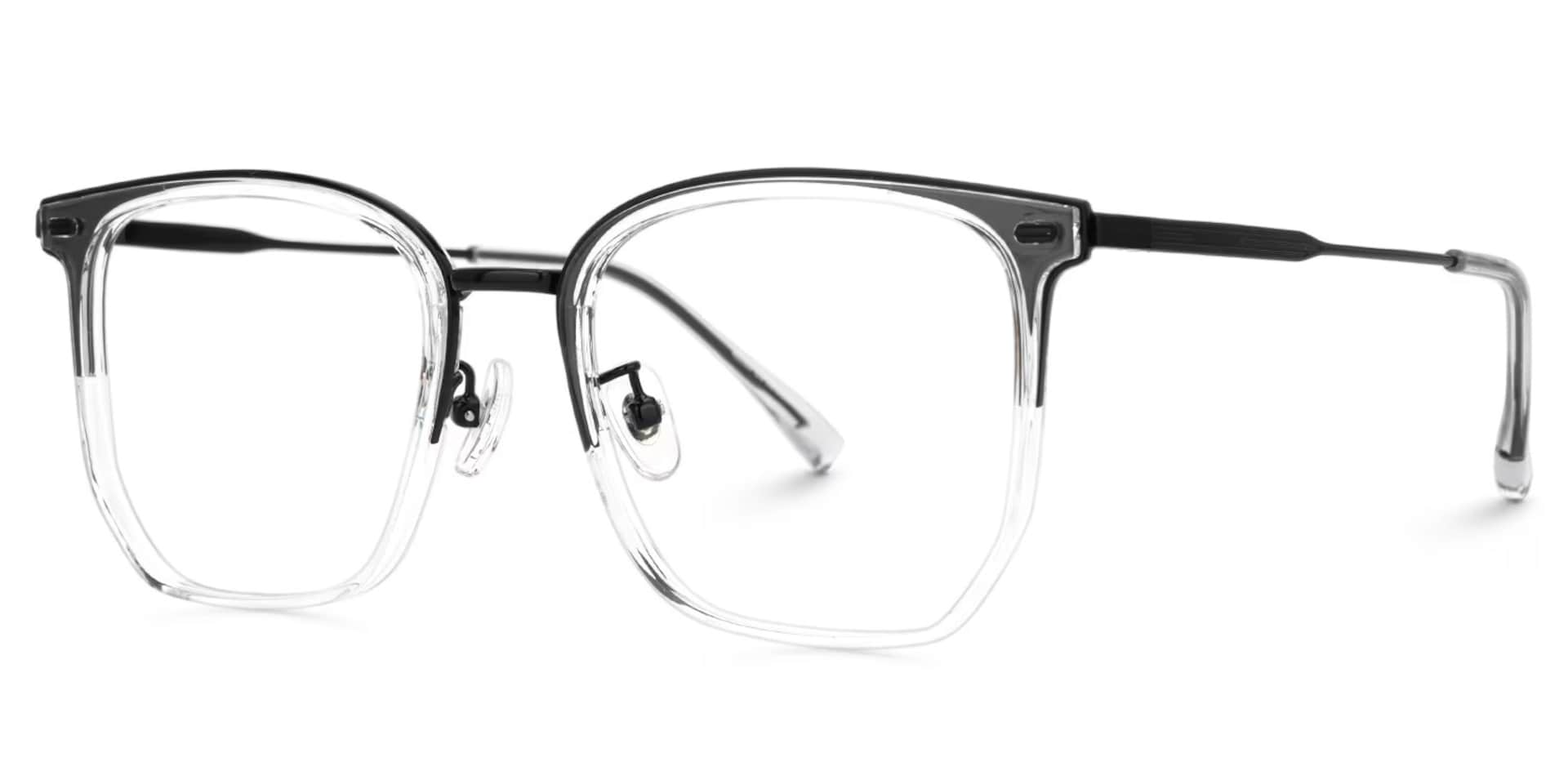 Roque Mixed-material Geometric Crystal Frame Glasses | Zeelool2