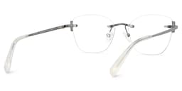 Jaxon Rectangle Silver Glasses5
