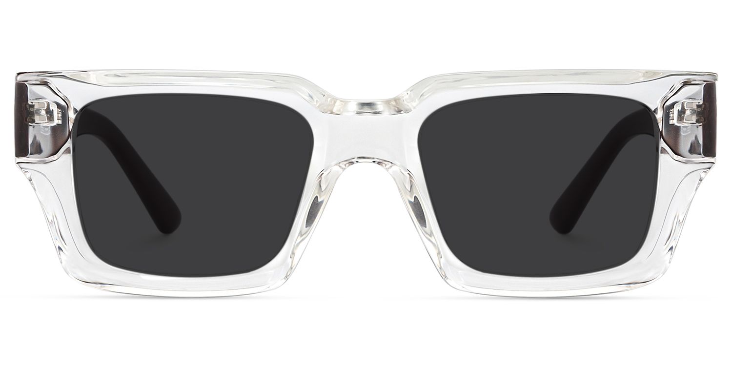 Garza Clear Rectangle Polarized Sunglasses for Driving | ZEELOOL
