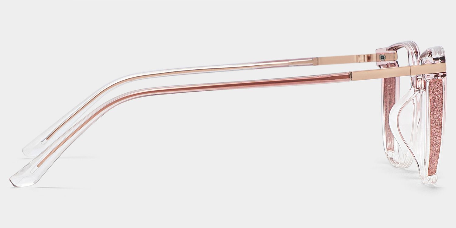 Rodz Square Pink Frame Glasses | Zeelool Optcial3