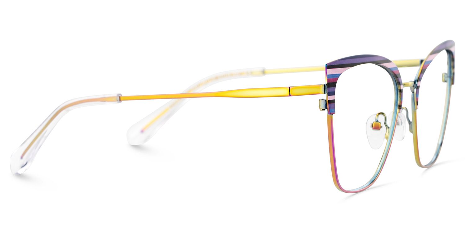 Harley Browline Purple Color Frame Glasses for Women | Zeelool4