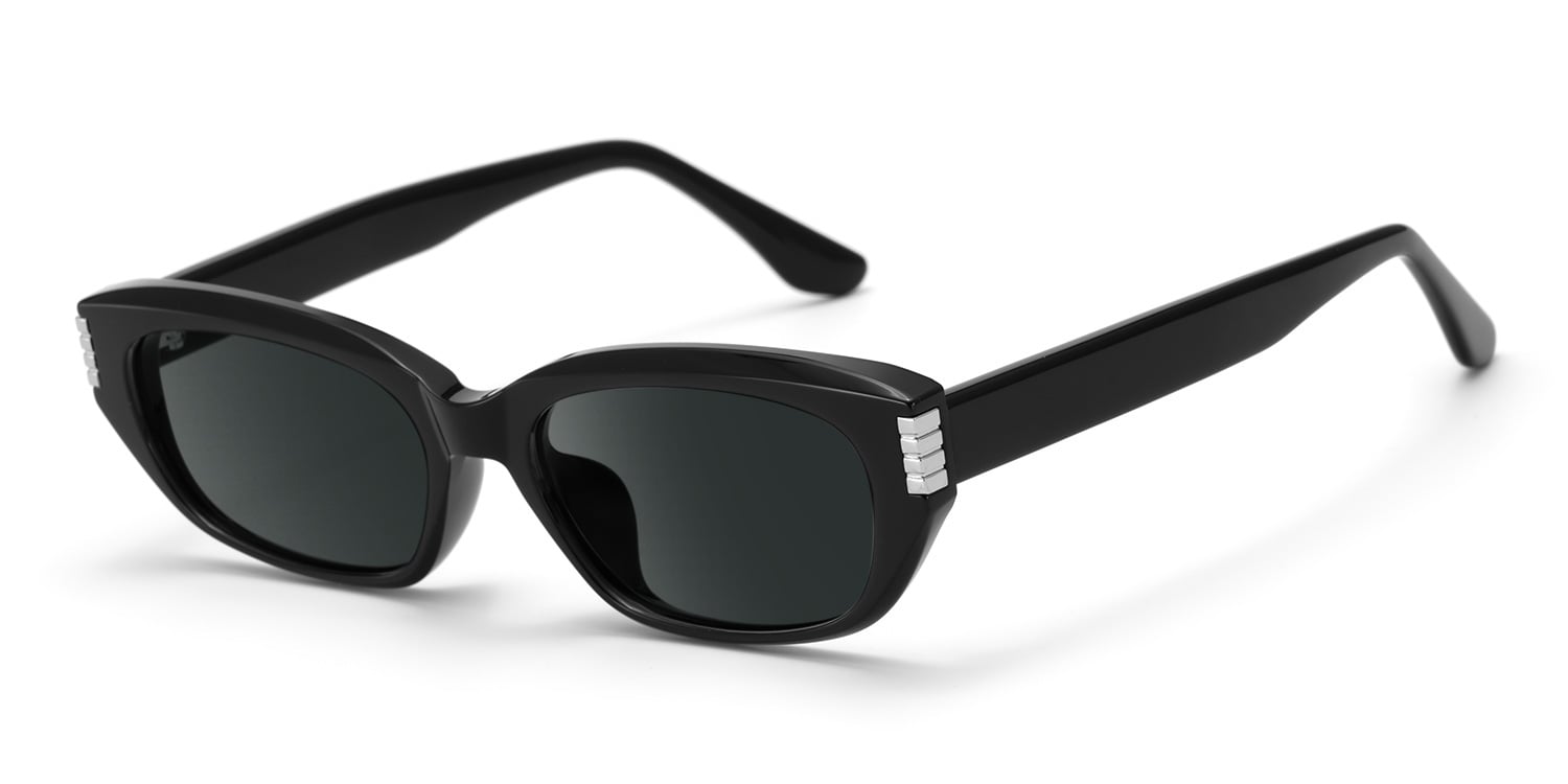 Riviera Geometric Black Sunglasses2