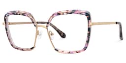 Cordaro Square Pink-Floral Glasses1