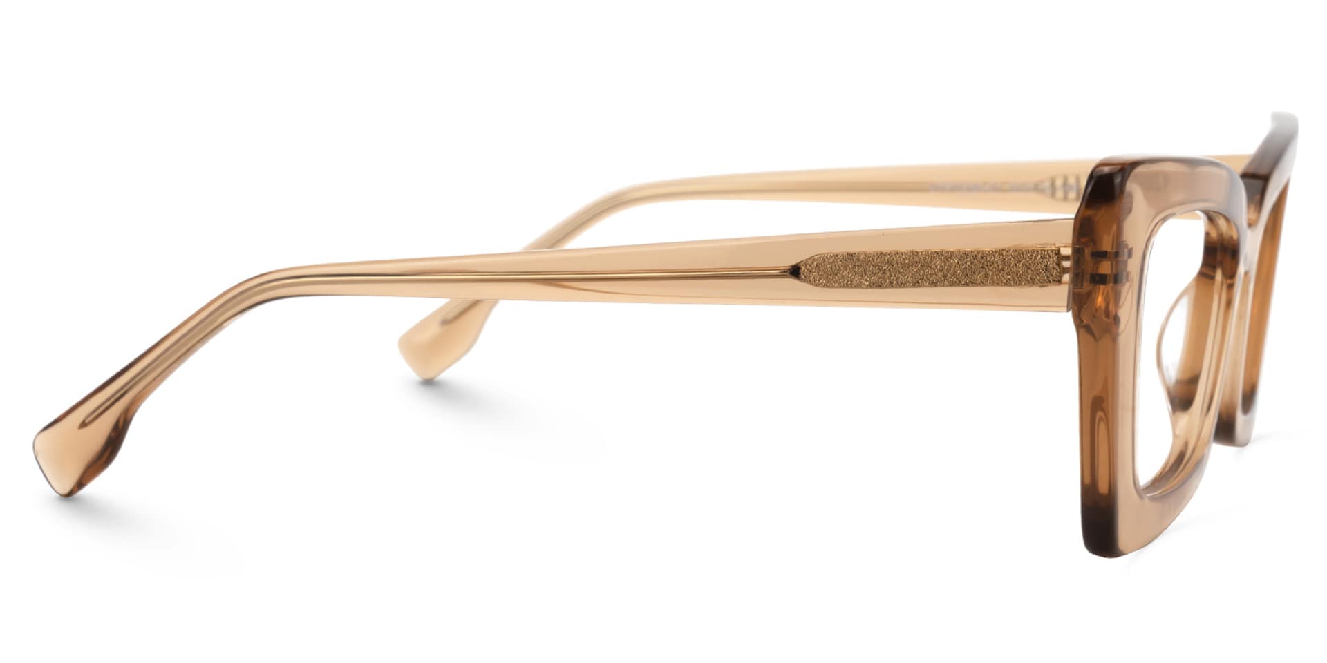 Newell Rectangle Translucent Brown Frame Glasses | Zeelool2