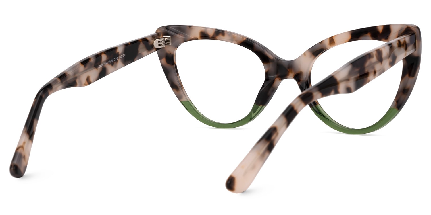 Claudette Cateye Green Glasses3