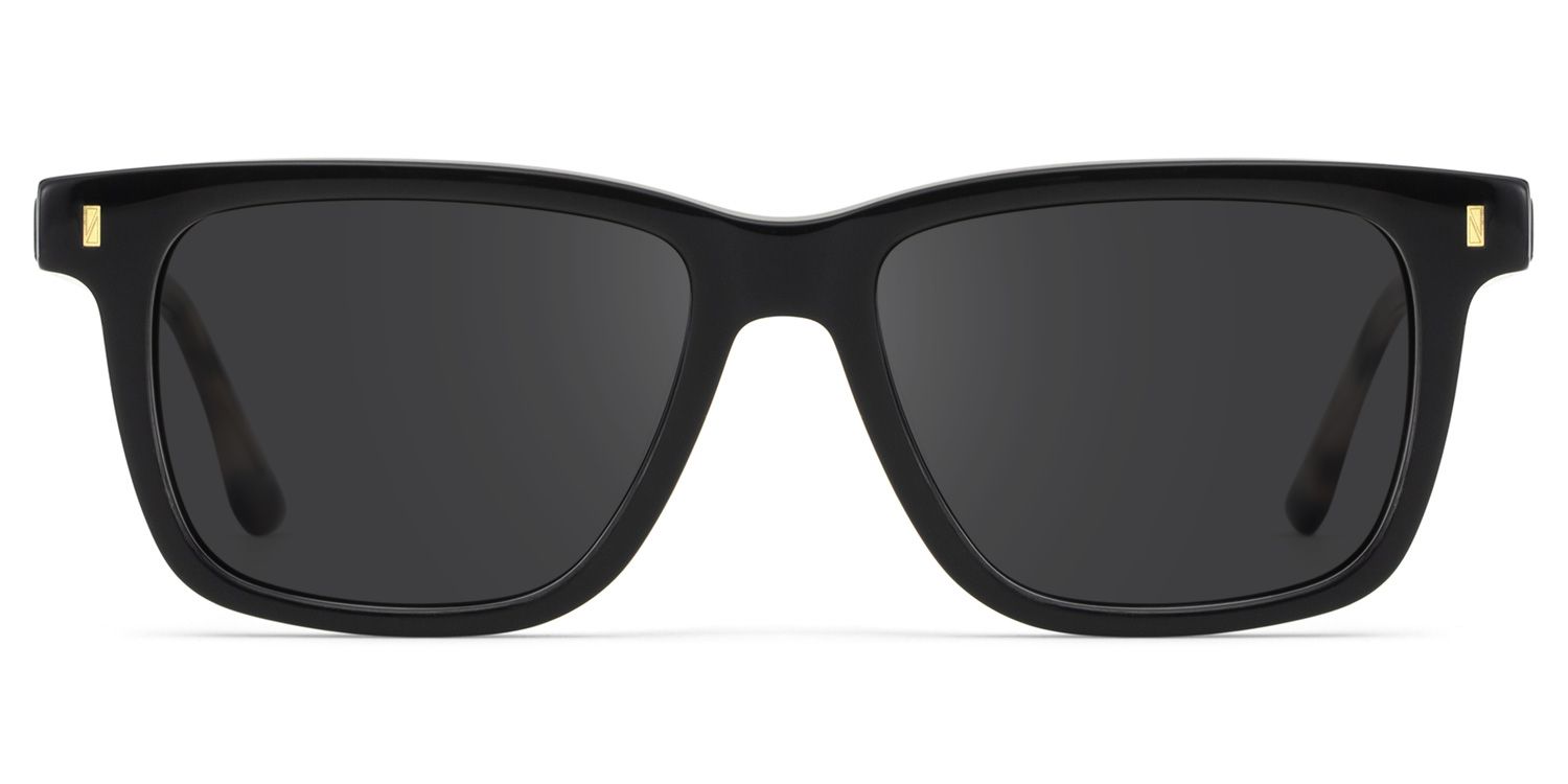 The Eye ブラックメタル　BLACKL Rectangle Black Eyeglasses- Travis Acetate Frame Glasses