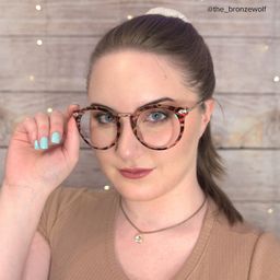 Quentina Round Red Glasses4