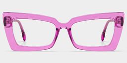 Newell Pink Rectangle Glasses0