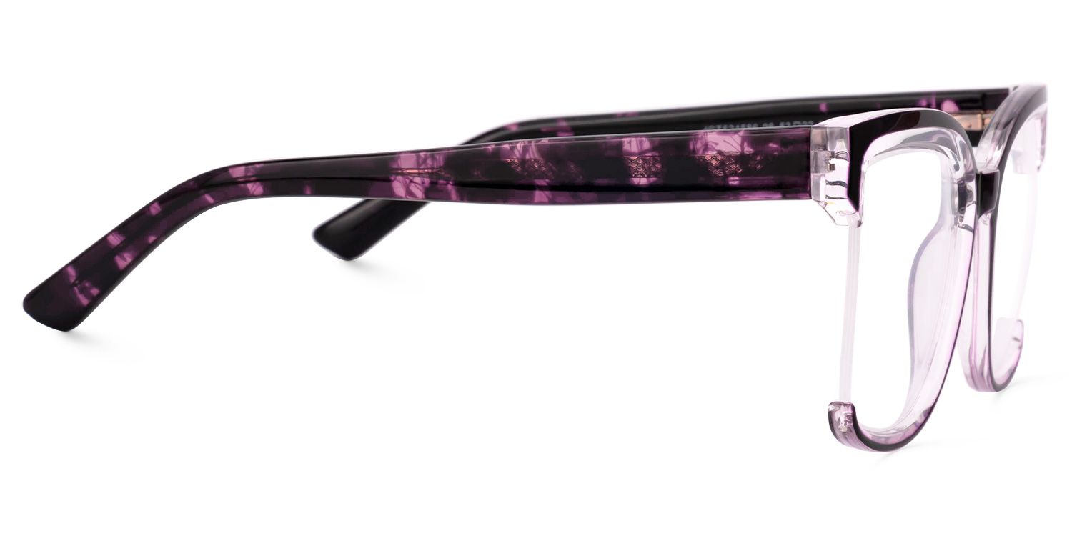 Square Cadogan Purple Color Frame Glasses | Zeelool2
