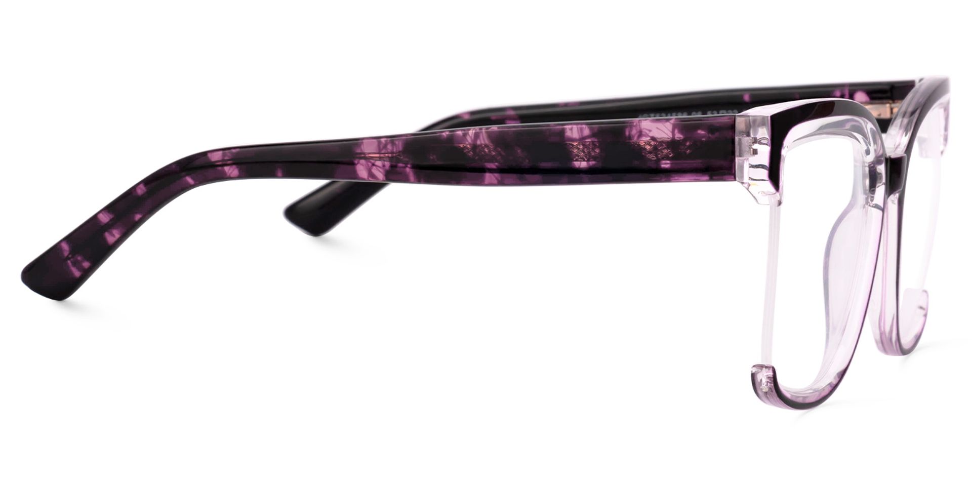 Square Cadogan Purple Color Frame Glasses | Zeelool2