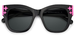 Minfia Square Black Glasses2