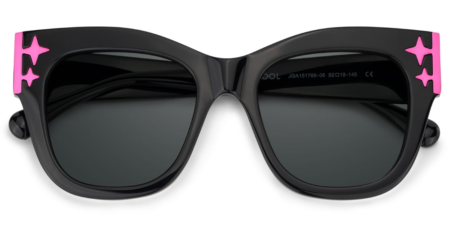 Minfia Square Black Glasses2