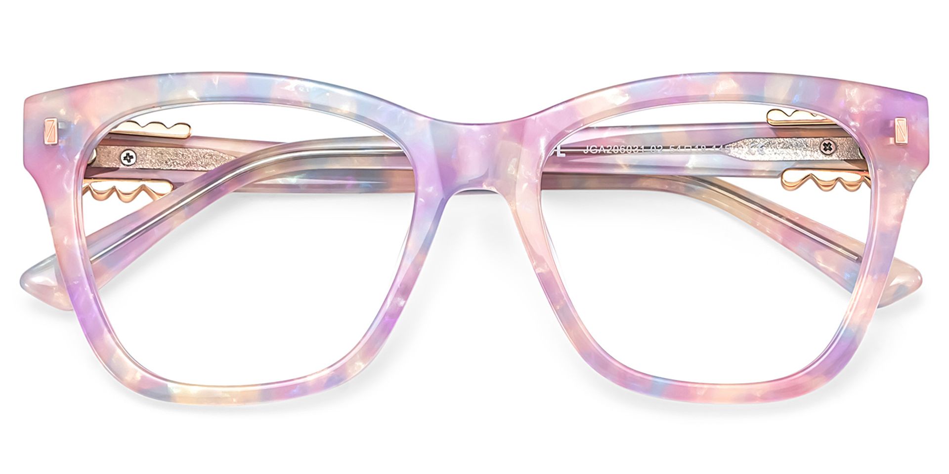Square Purple Eyeglasses- Mae Acetate Frame Glasses2