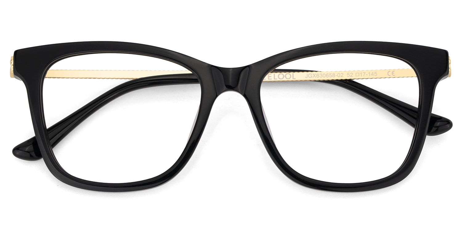 Vibert Rectangle Black Glasses2