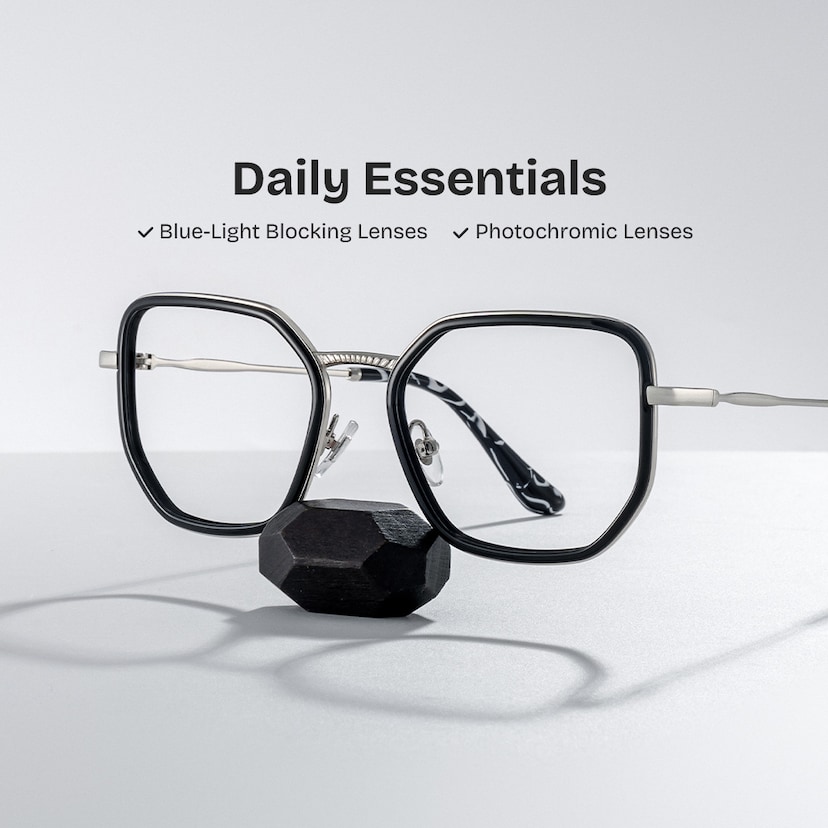 Levi Geometric Black Glasses