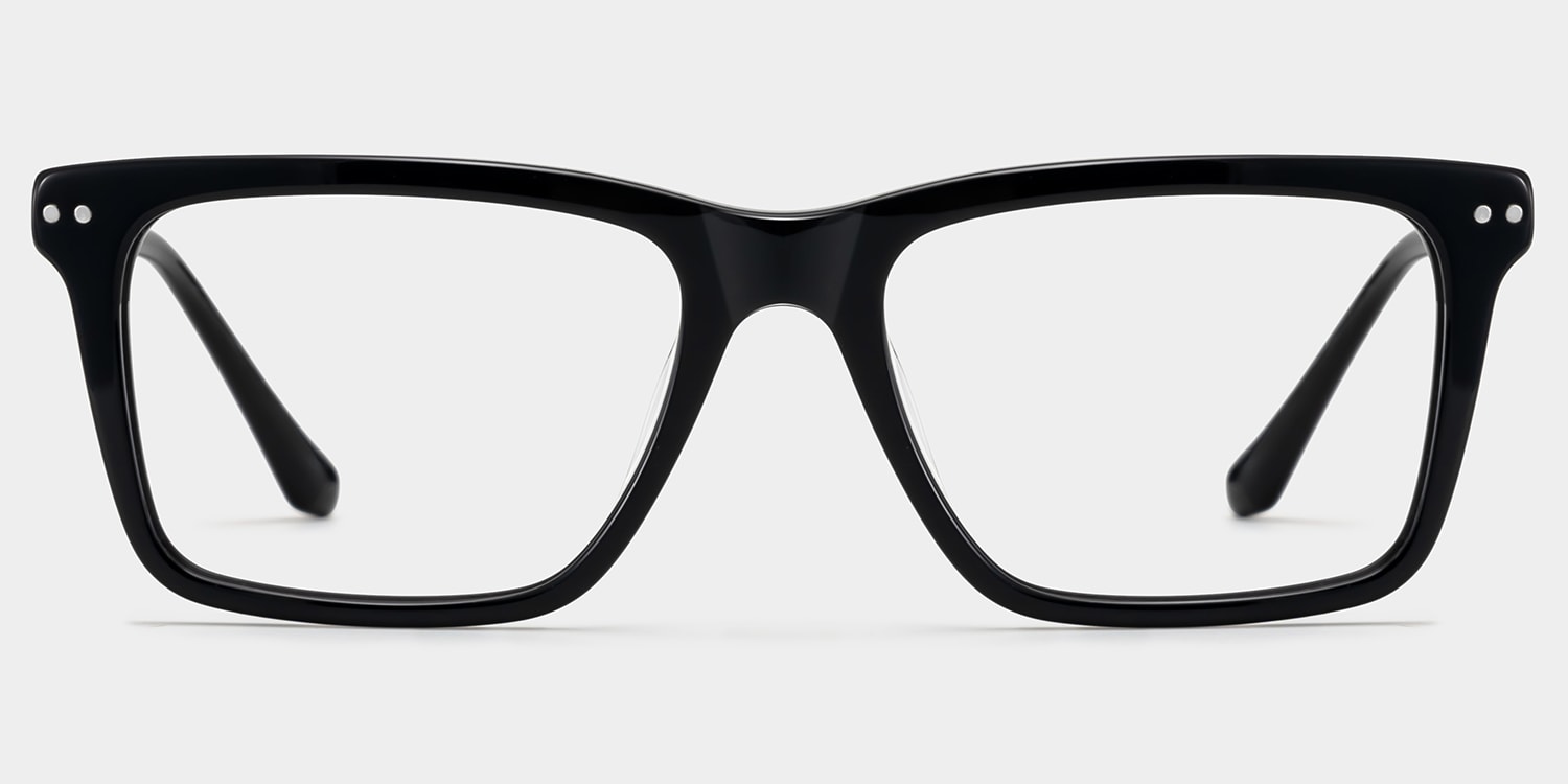Harper Black Frame Prescription Glasses with Rectangle Shape