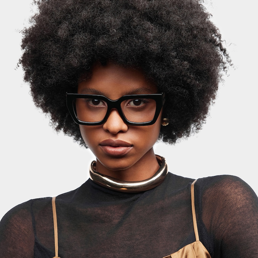 Maddox Square Black Glasses