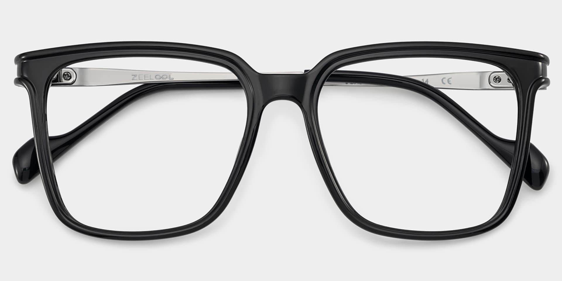 Thin Black Frame Glasses With Square Shape2