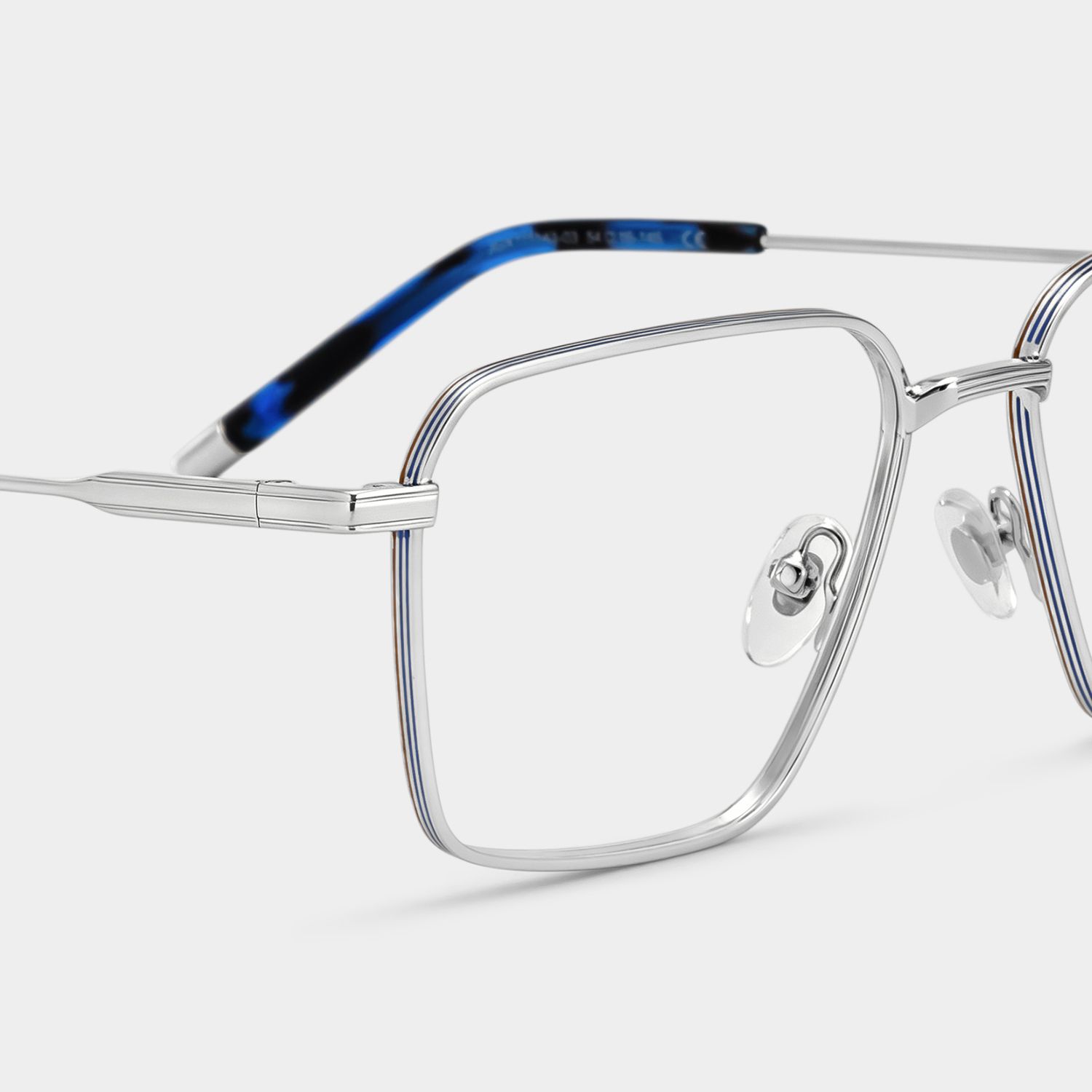 Ashley Square Silver Frames Glasses with Preppy Chic | ZEELOOL5