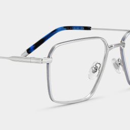Ashley Silver Square Glasses4