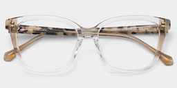 Lena Square Clear Glasses2