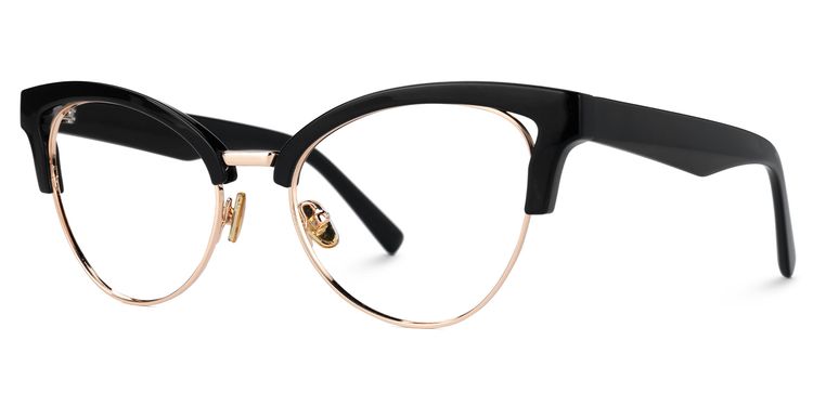 Charlene Browline Black Glasses